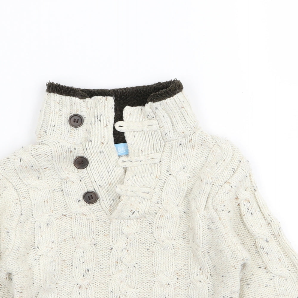 Rebel Boys Beige   Pullover Jumper Size 18-24 Months