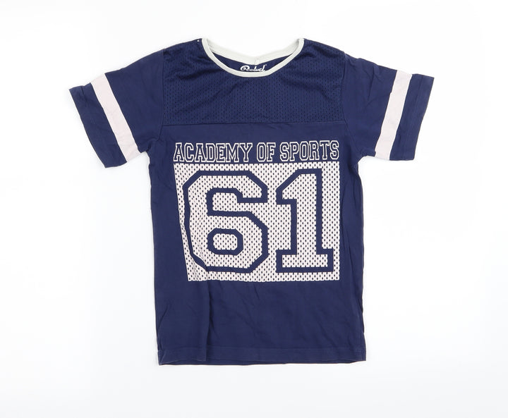 Rebel Boys Blue Basic T-Shirt Size 7-8 Years