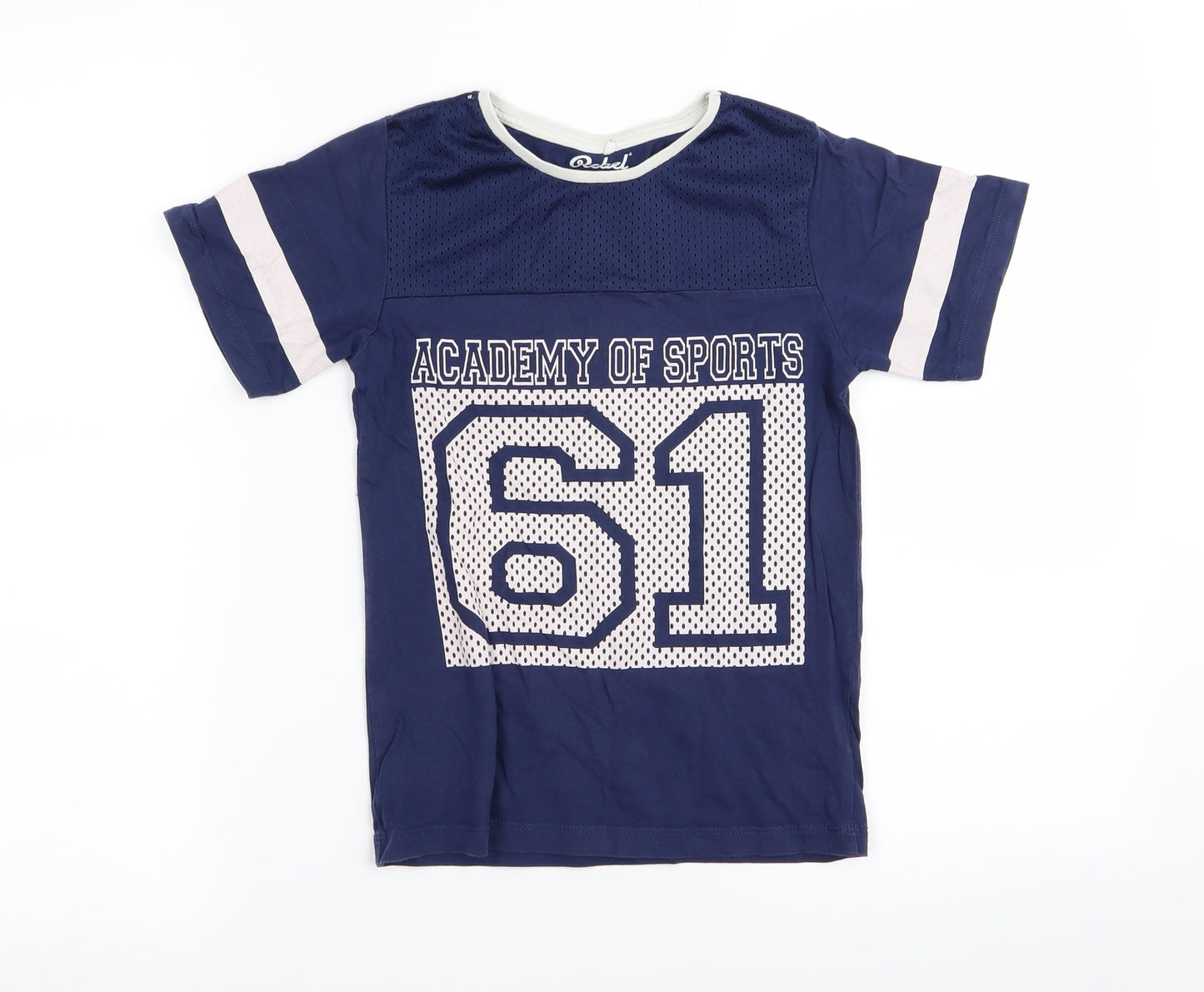 Rebel  Boys Blue   Basic T-Shirt Size 7-8 Years