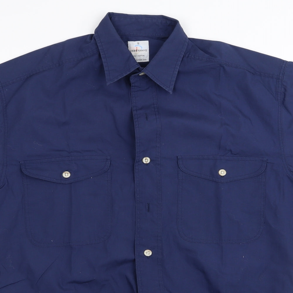 Debenhams Mens Blue    Button-Up Size S