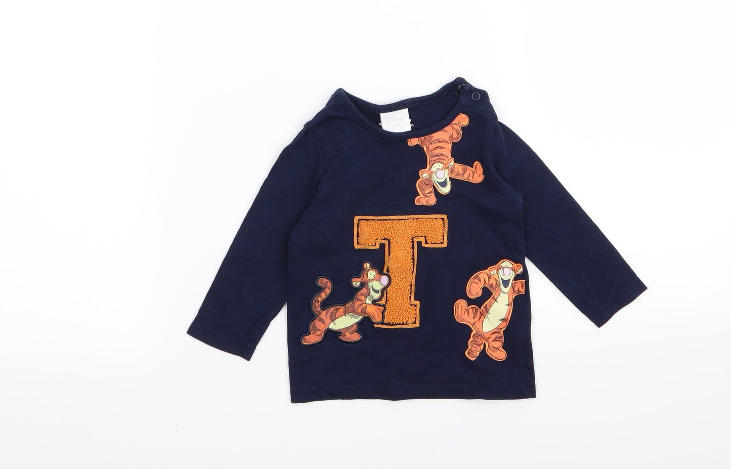 Disney Boys Blue   Basic T-Shirt Size 3-6 Months  - tigger