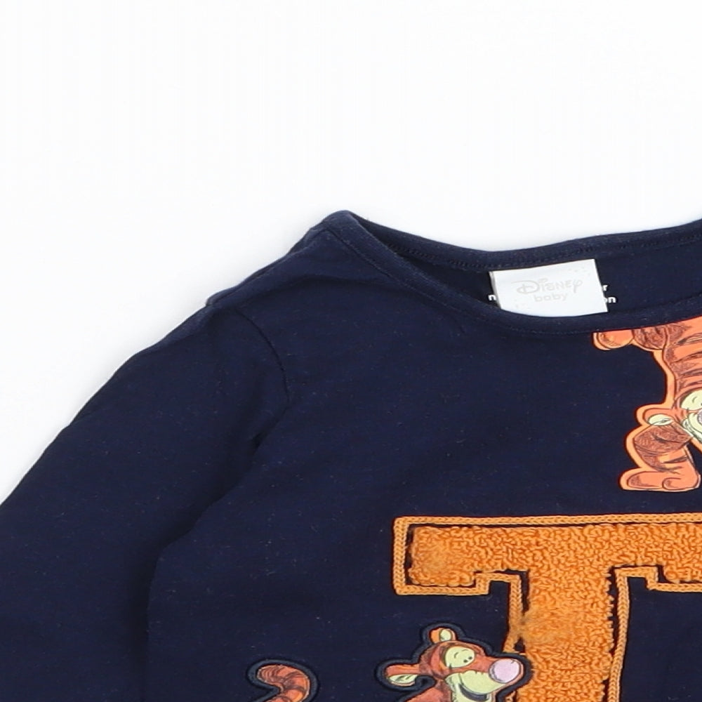 Disney Boys Blue   Basic T-Shirt Size 3-6 Months  - tigger