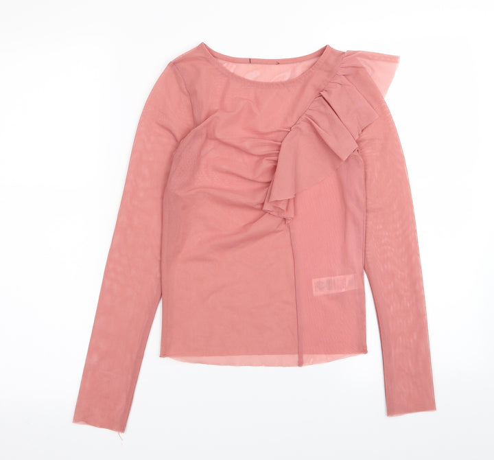 New Look Womens Pink Basic T-Shirt Size 8