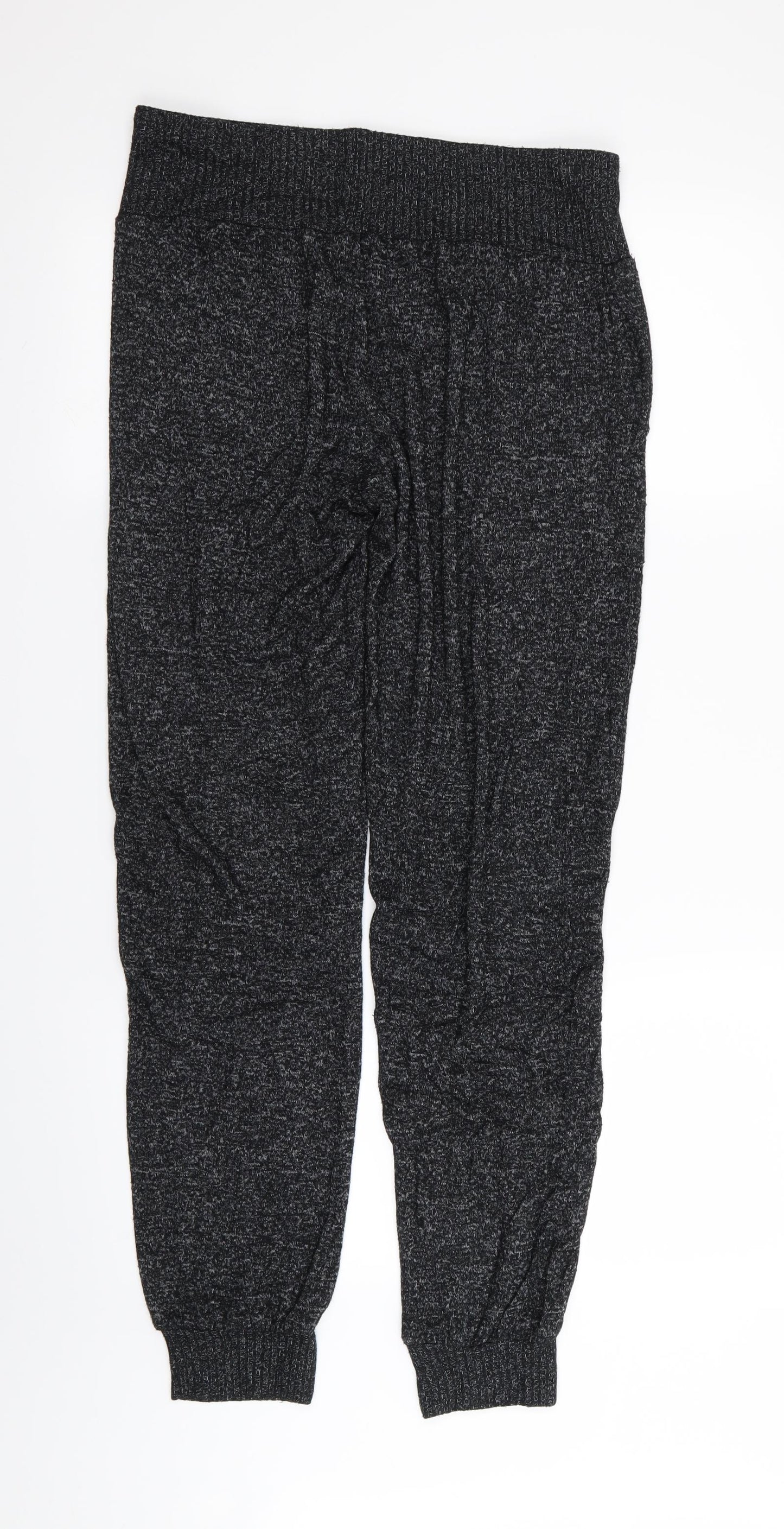 love to lounge Womens Black Solid  Babydoll Lounge Pants Size 10