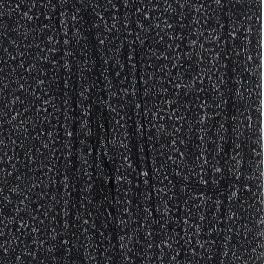 love to lounge Womens Black Solid  Babydoll Lounge Pants Size 10