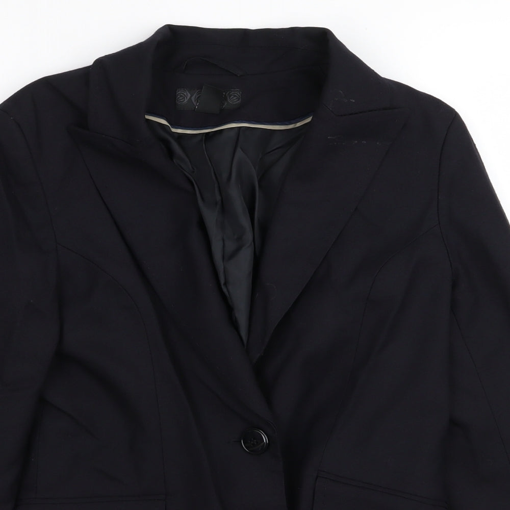 H&M Womens Blue   Jacket Blazer Size 6