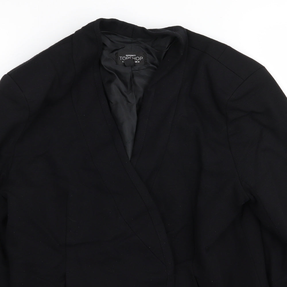 Topshop Womens Black   Jacket Blazer Size 14