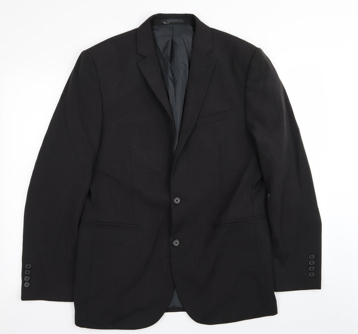 Fellini Traveller Mens Black Jacket Blazer Size 40