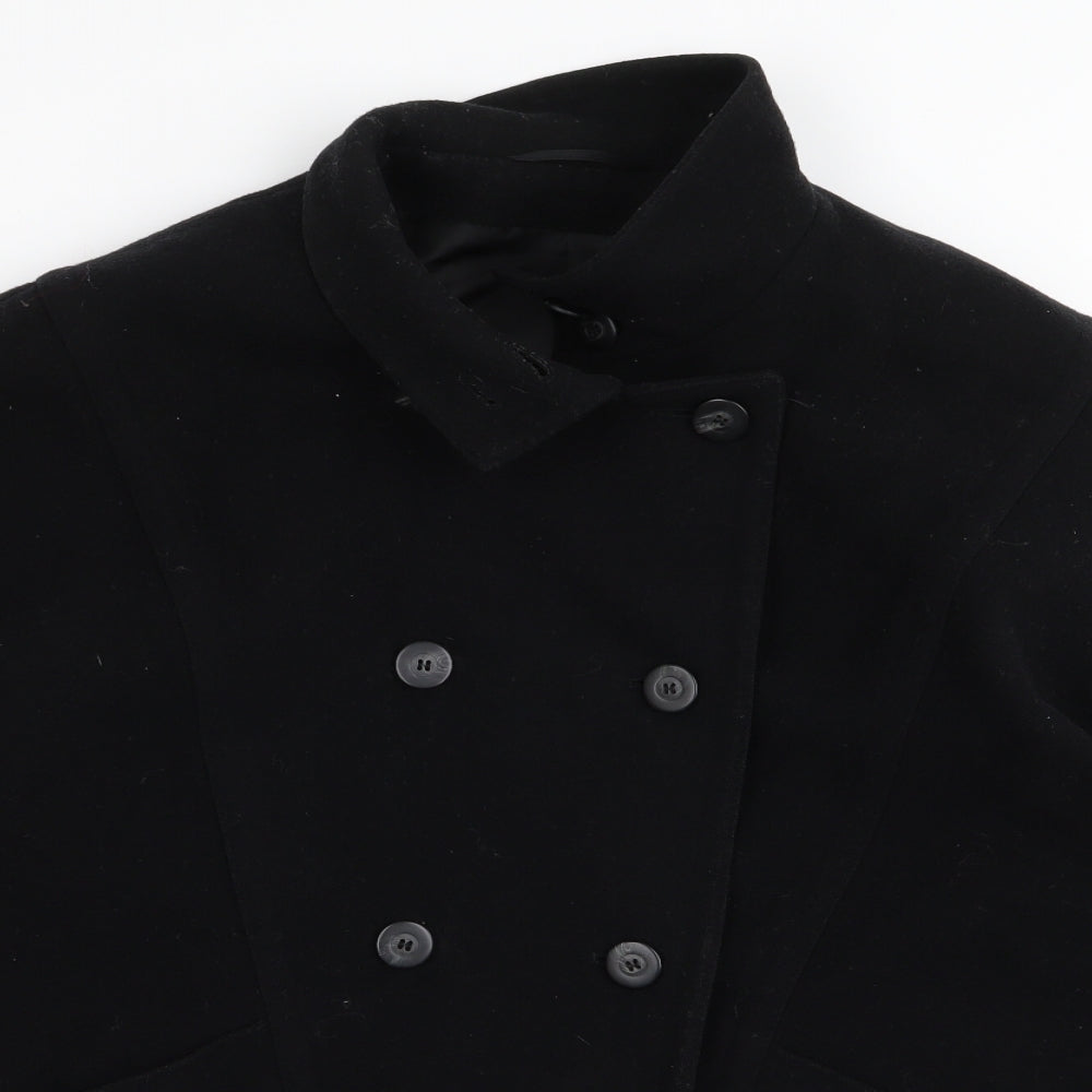 st michael Womens Black   Overcoat Coat Size 12