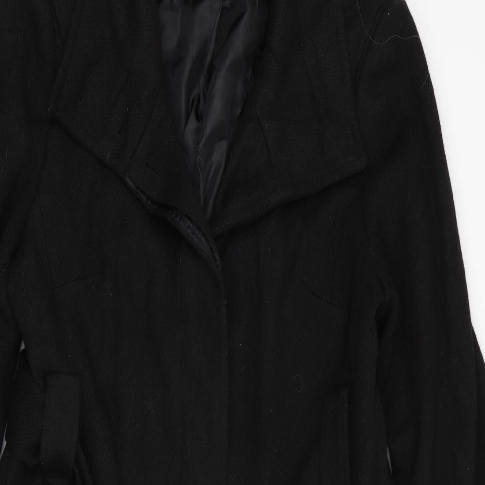 Papaya Womens Black   Overcoat Coat Size 18