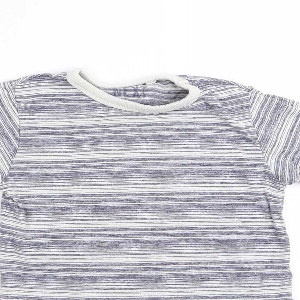 NEXT Boys Blue Striped  Basic T-Shirt Size 3-4 Years