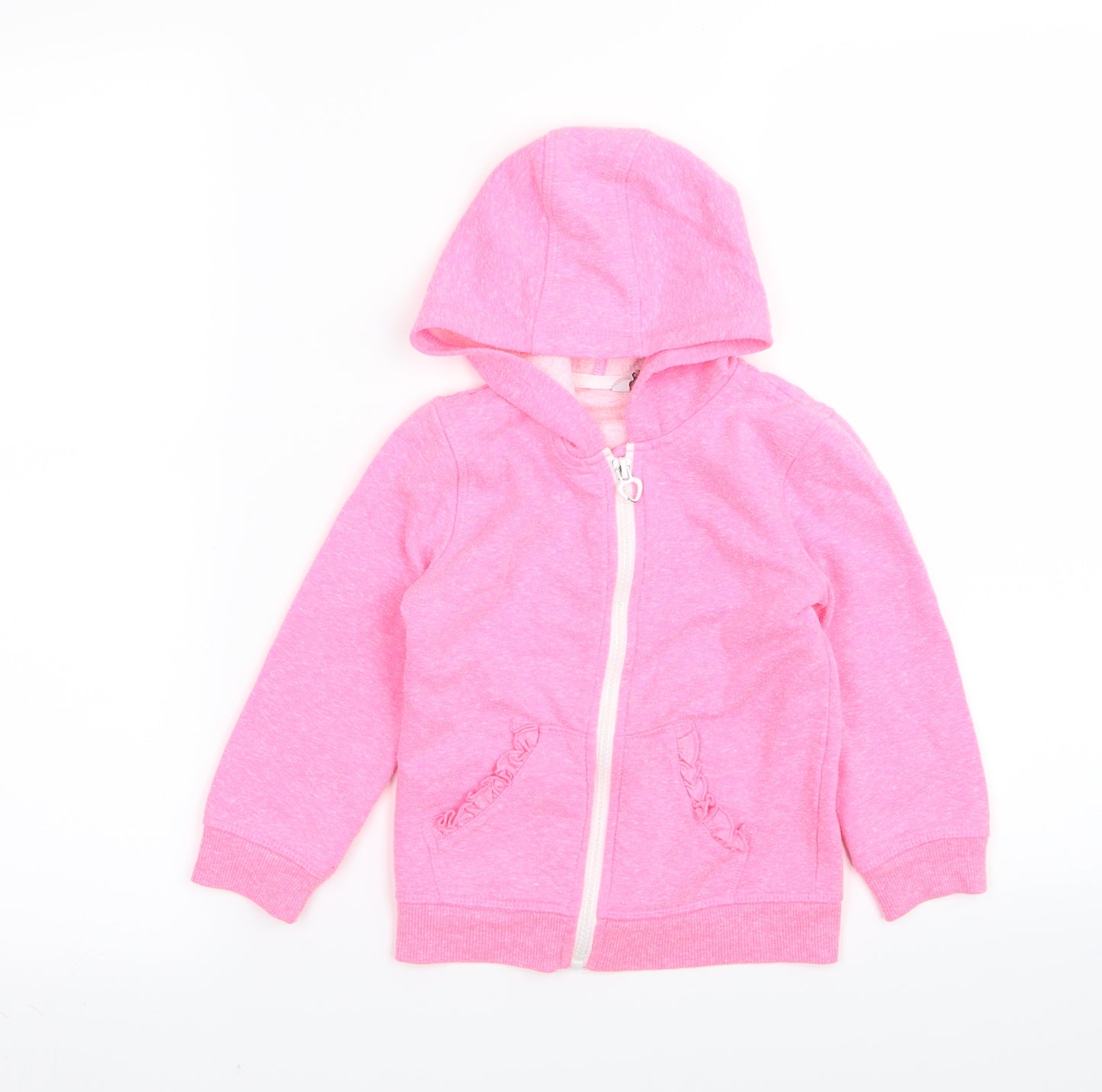 Asda George Girls Pink   Full Zip Jumper Size 3-4 Years