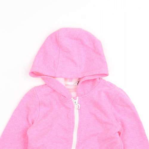 Asda George Girls Pink   Full Zip Jumper Size 3-4 Years