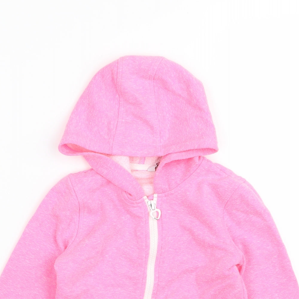 Asda George Girls Pink   Full Zip Jumper Size 3-4 Years