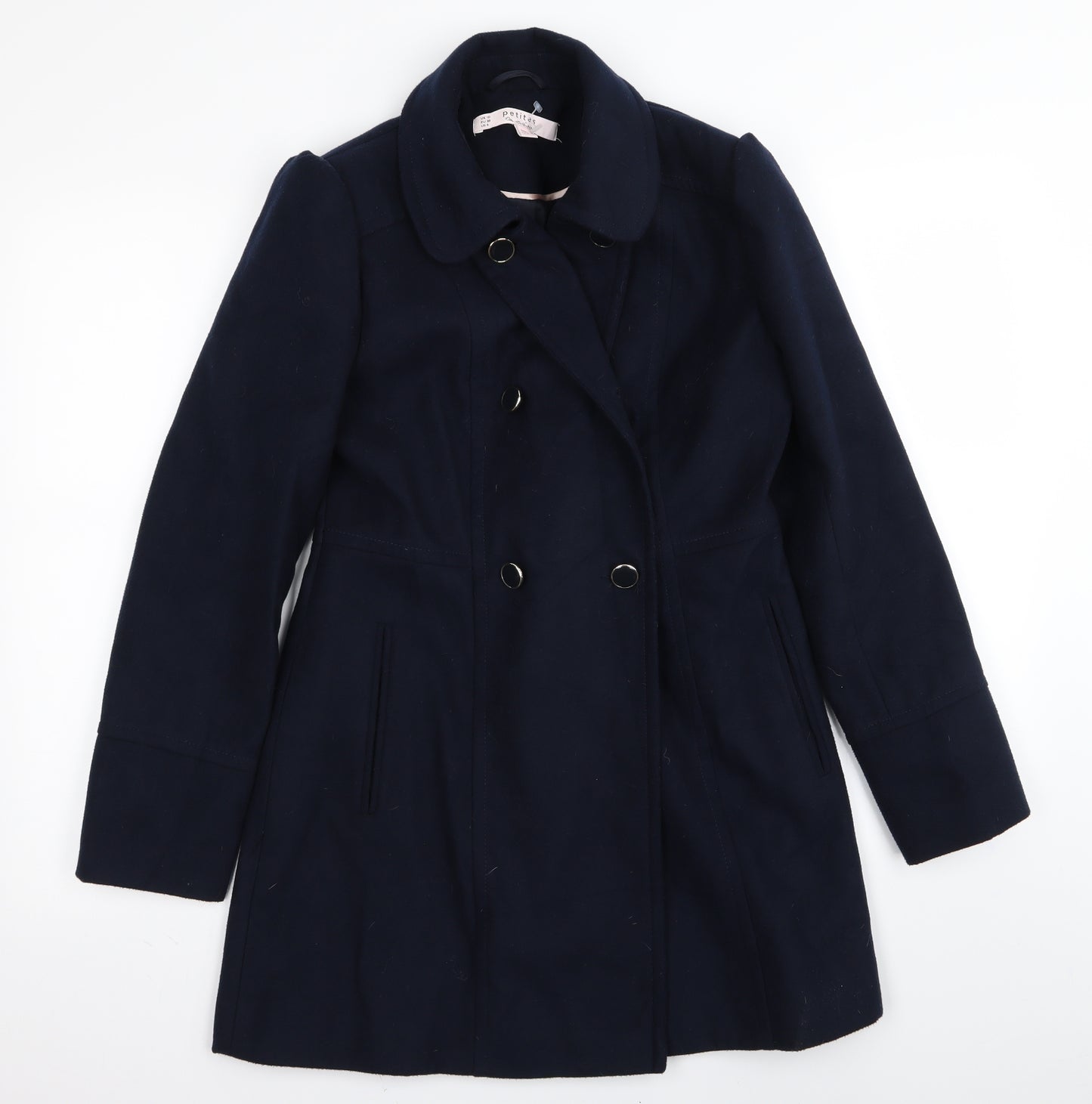 Miss Selfridge Womens Blue   Overcoat Coat Size 10