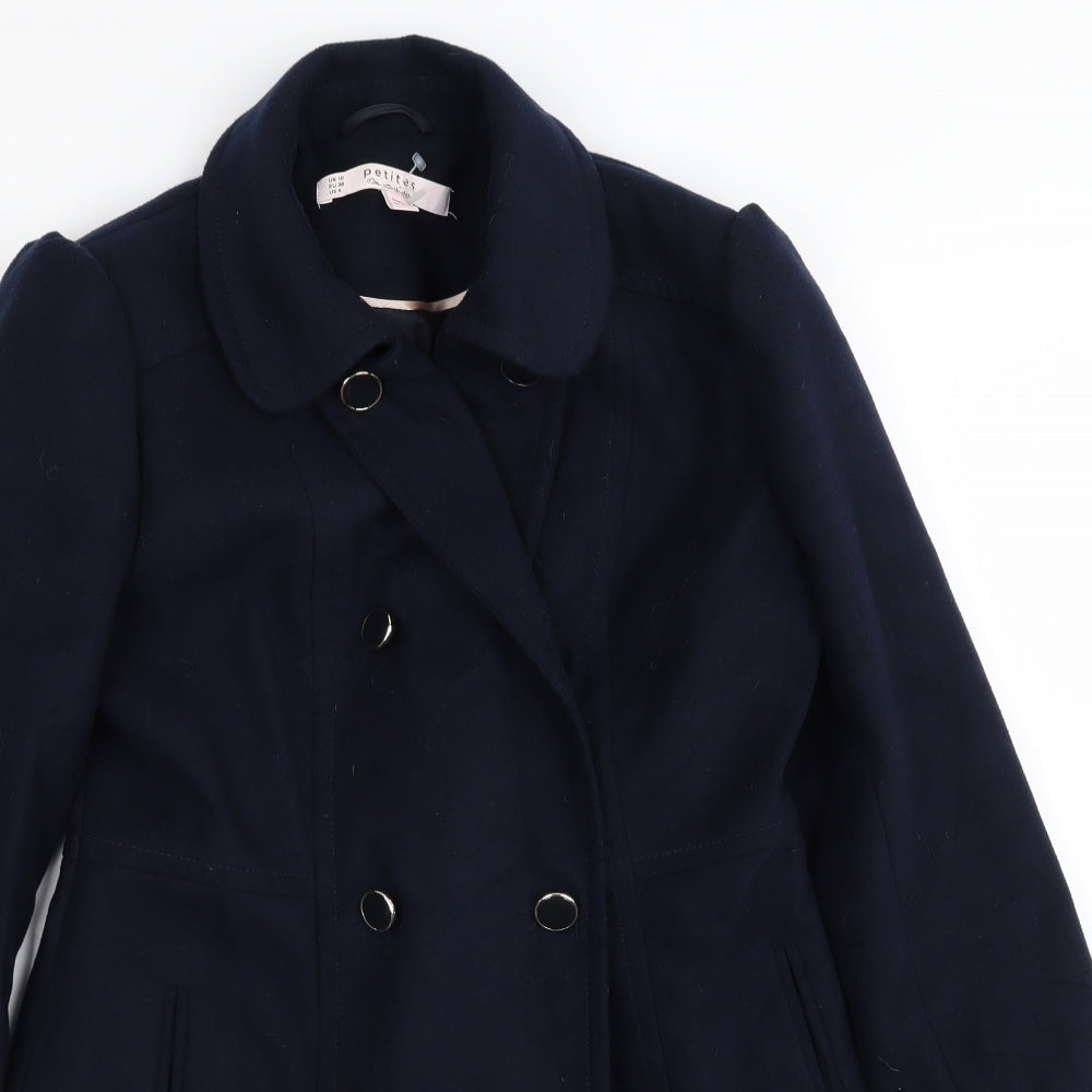 Miss Selfridge Womens Blue   Overcoat Coat Size 10
