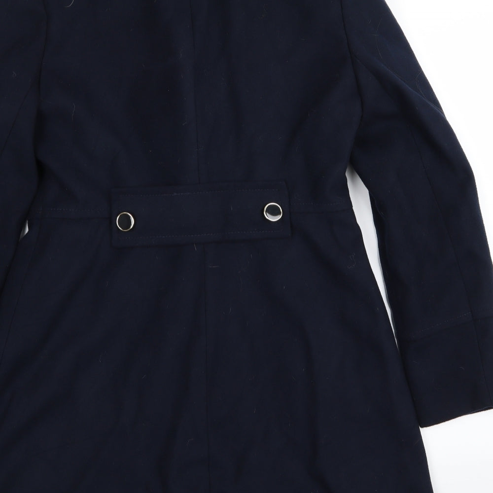 Miss Selfridge Womens Blue   Overcoat Coat Size 10