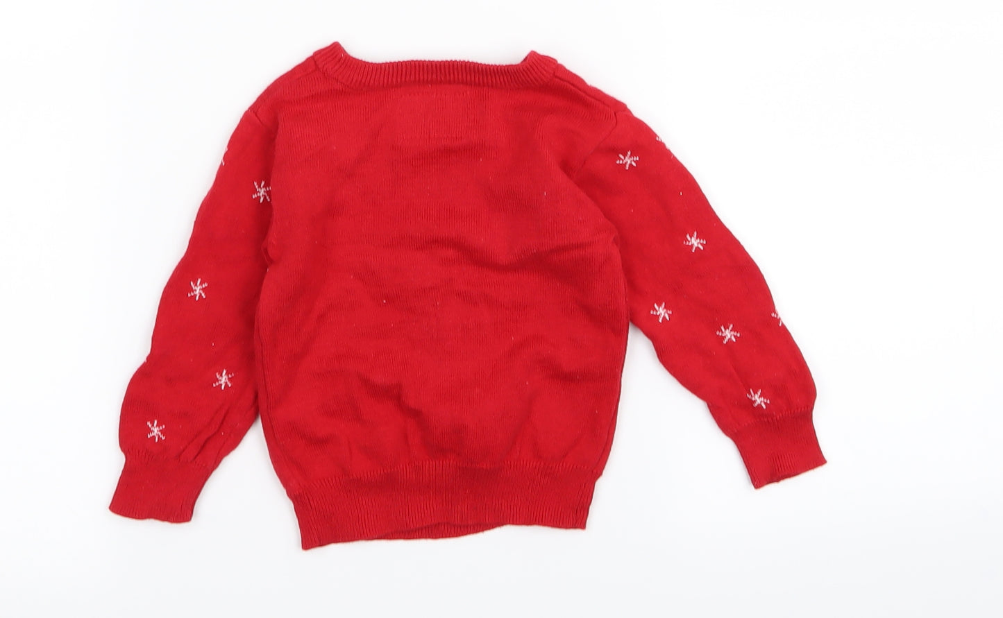 Primark Baby Red   Pullover Jumper Size 9-12 Months  - chrismas jumper