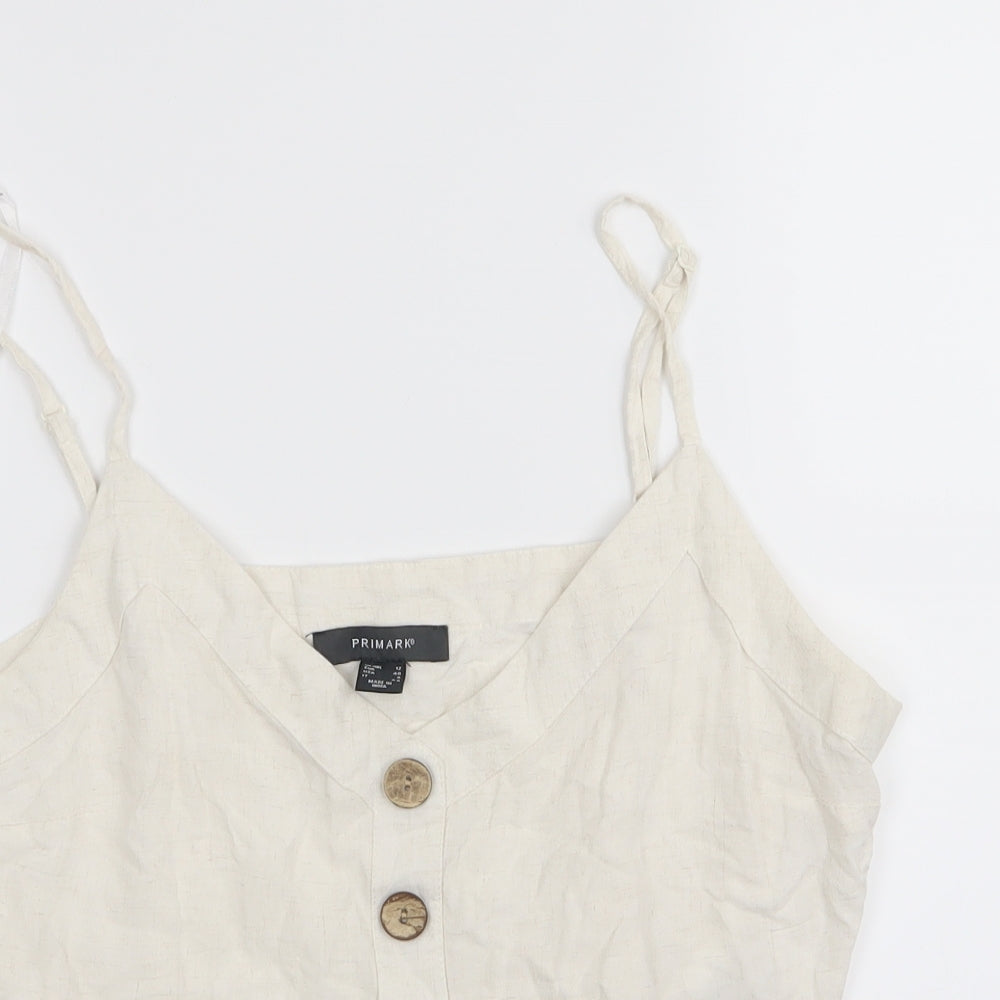 Primark Womens White   Camisole Tank Size 12
