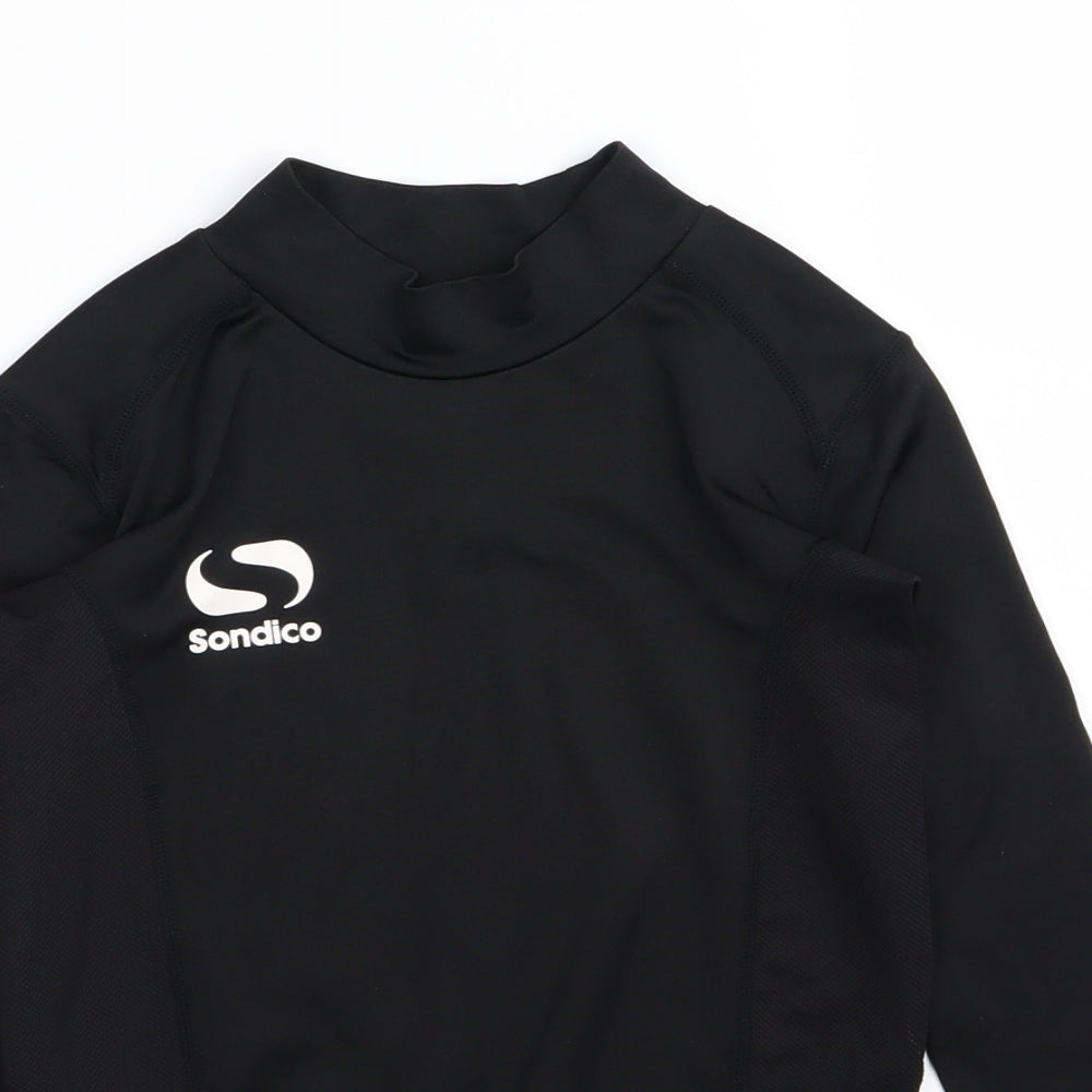 Sondico Boys Black   Basic T-Shirt Size 7-8 Years