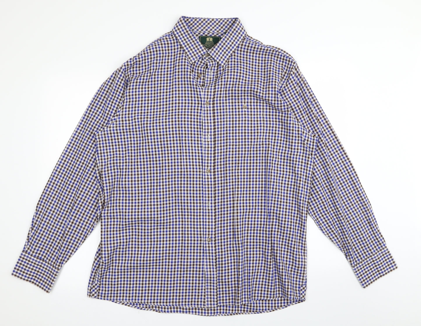 jack Reid Mens Multicoloured Check   Dress Shirt Size 17