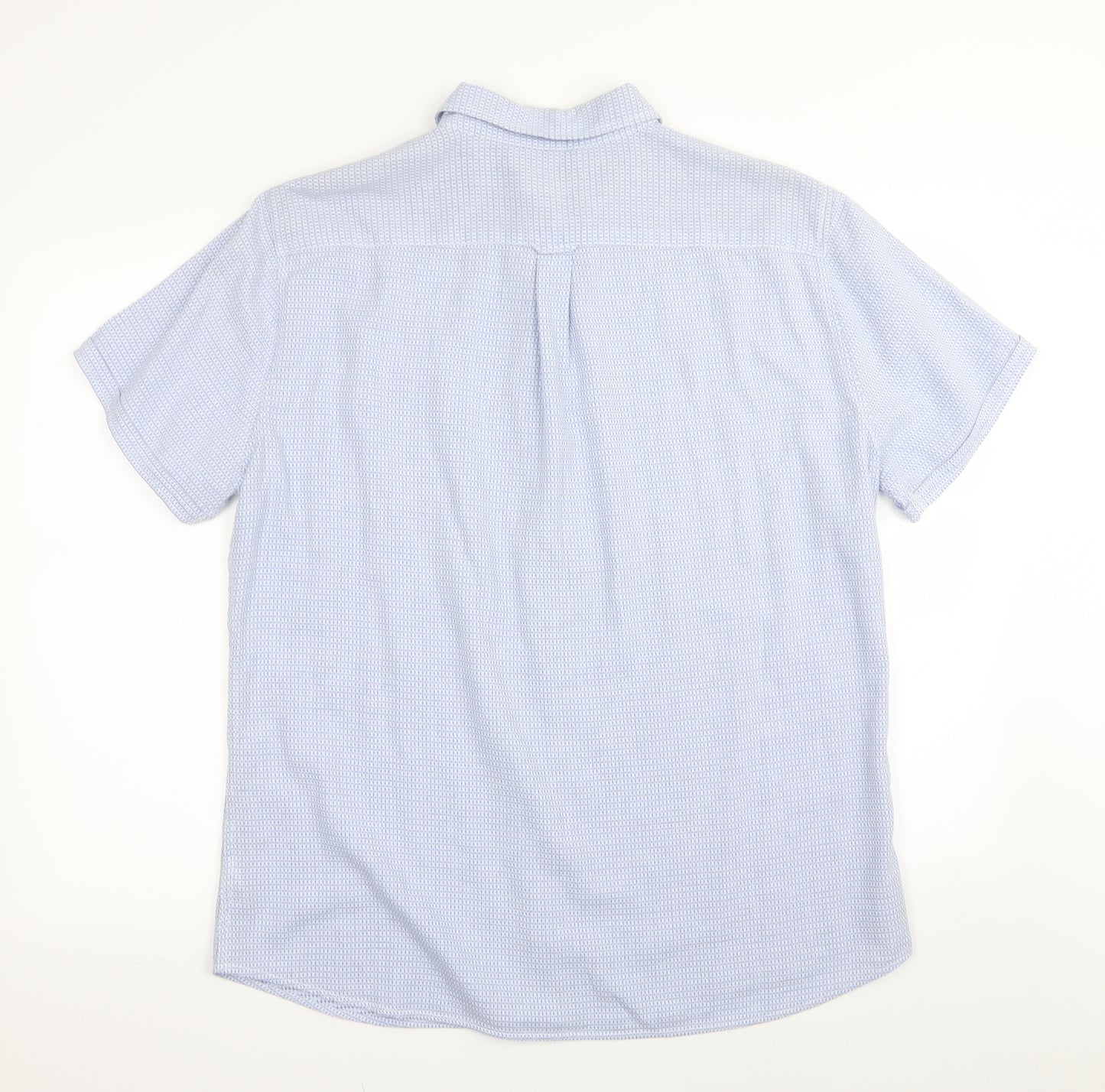 NEXT Mens Blue Houndstooth   Button-Up Size XL