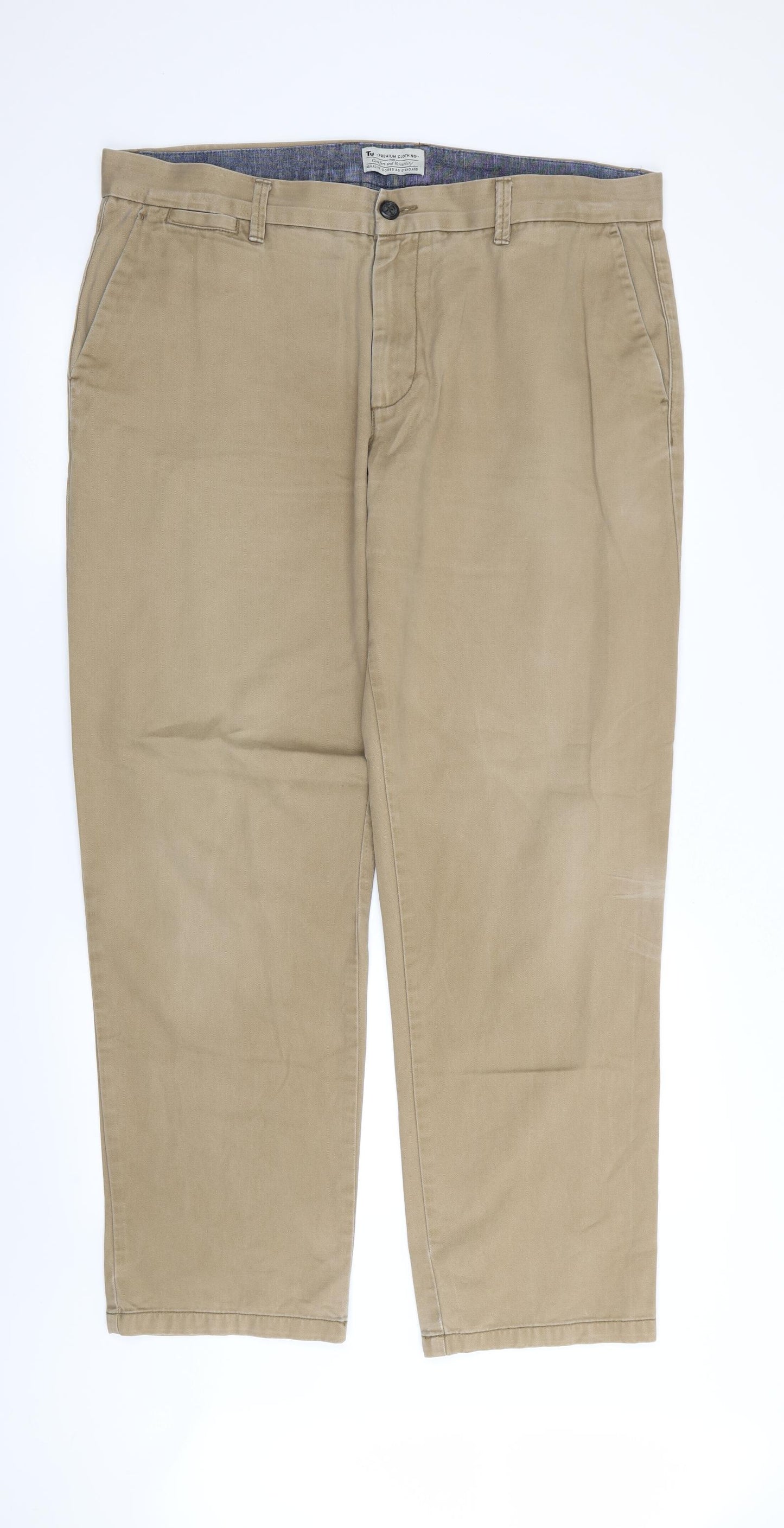 TU man Mens Beige   Chino Trousers Size 38 in L32 in