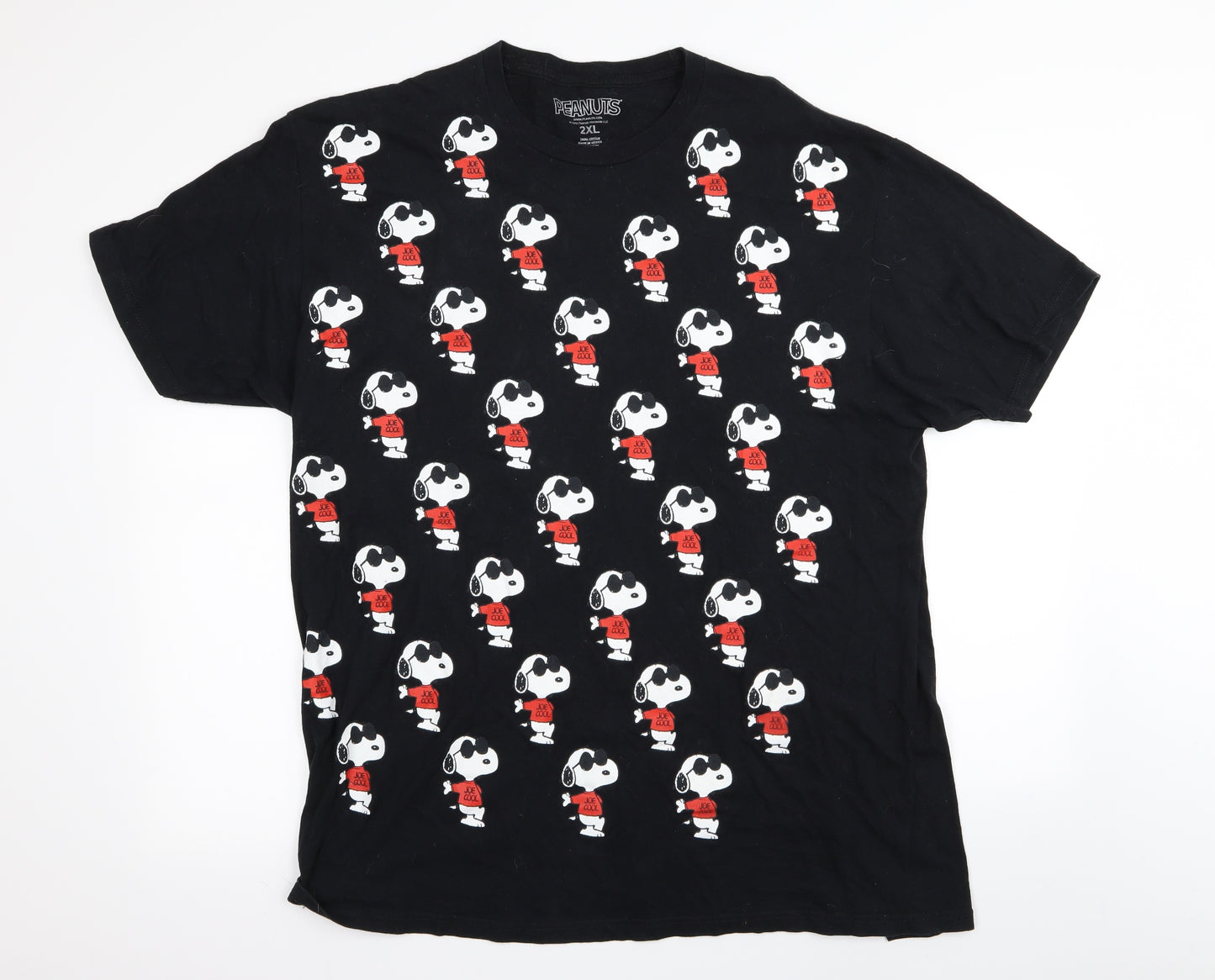 Peanuts Mens Black    T-Shirt Size 2XL