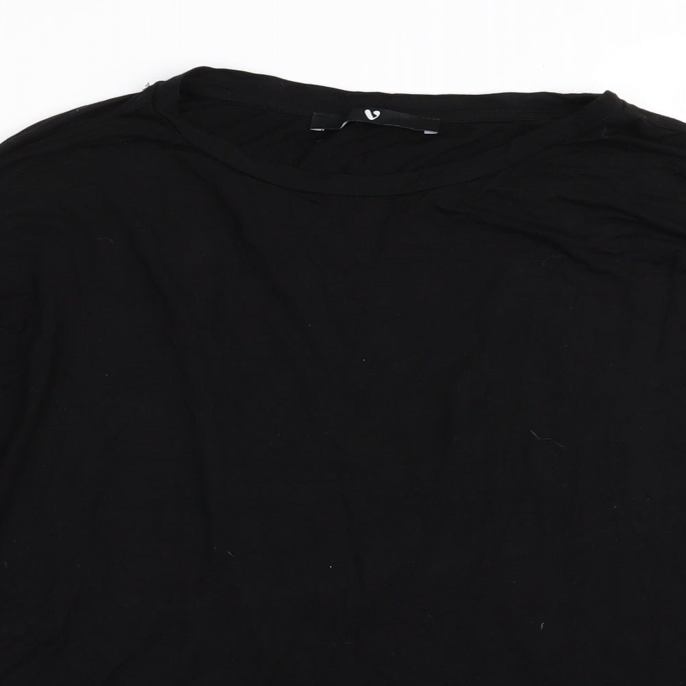 by very Womens Black   Basic T-Shirt Size 16
