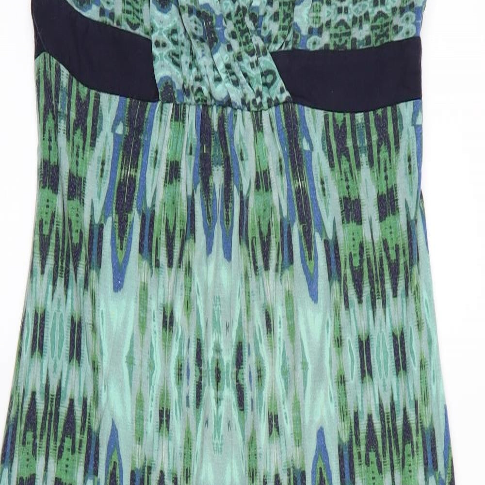 Per Una Womens Grey Geometric  Fit & Flare  Size 10