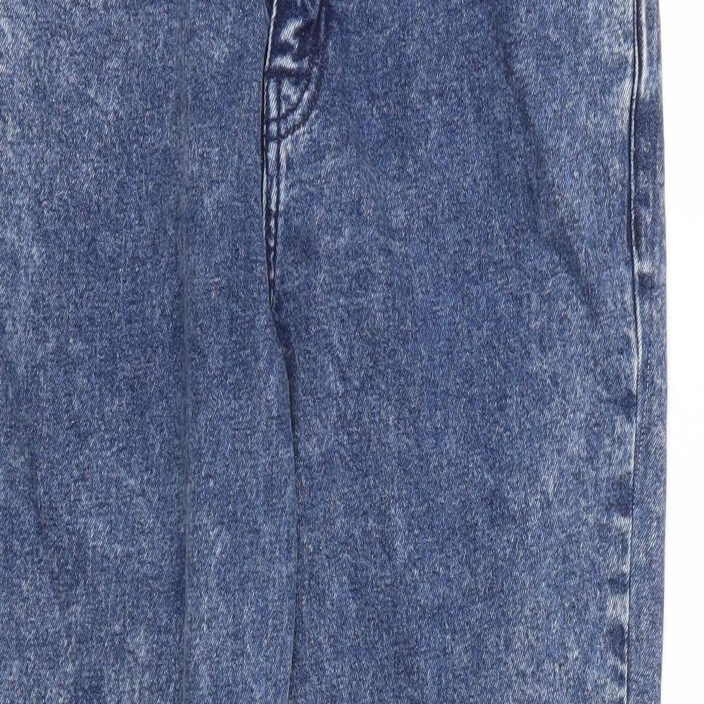 New Look  Womens Blue Houndstooth  Skinny Jeans Size 12 L25 in