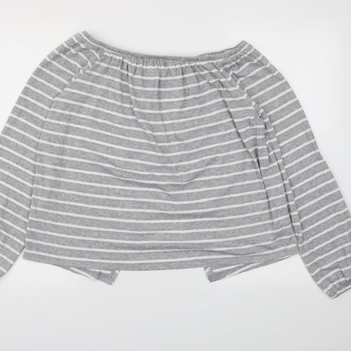 NEXT  Womens Green Striped  Basic T-Shirt Size 10