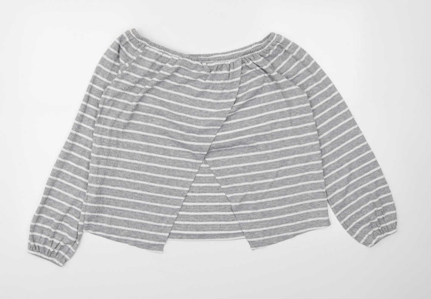 NEXT  Womens Green Striped  Basic T-Shirt Size 10