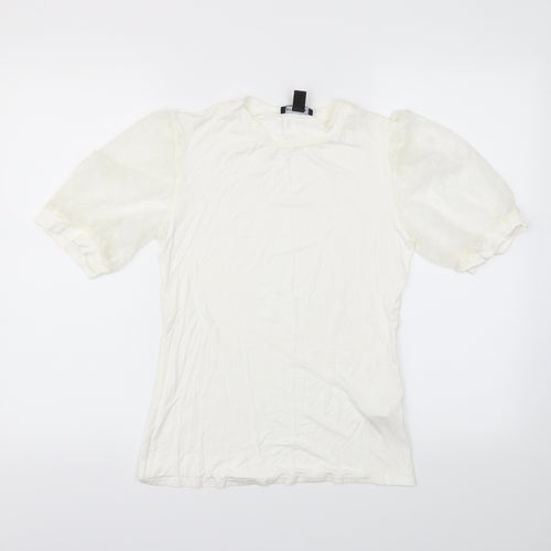New Look Womens White   Basic T-Shirt Size 14