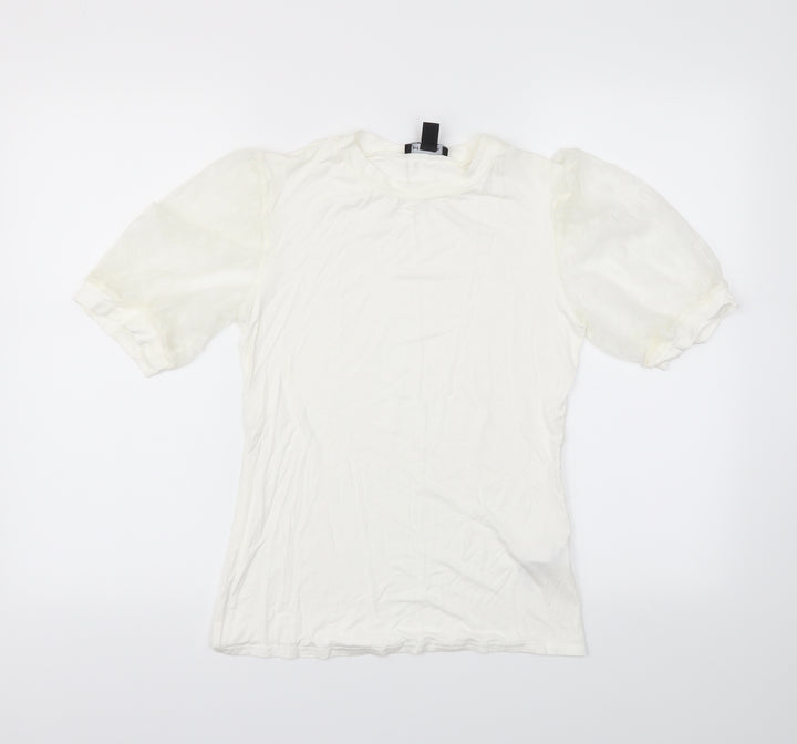New Look Womens White   Basic T-Shirt Size 14