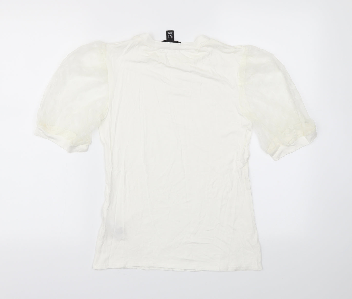 New Look Womens White   Basic T-Shirt Size 14