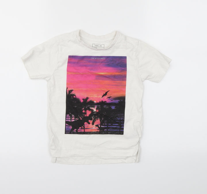Next Boys White Basic T-Shirt Size 3 Years