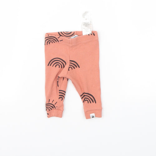 Primark Girls Pink Geometric  Capri Leggings Size 0-3 Months