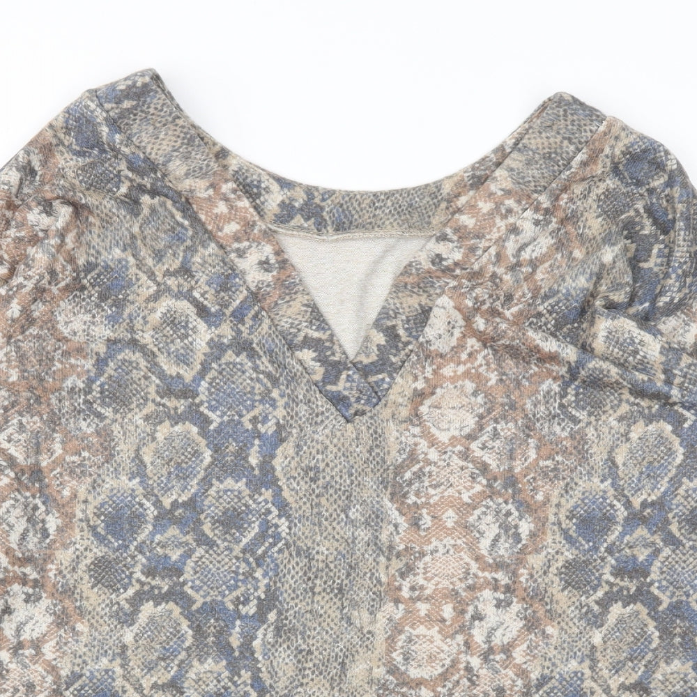 NEXT  Womens Brown Animal Print  Basic T-Shirt Size 12