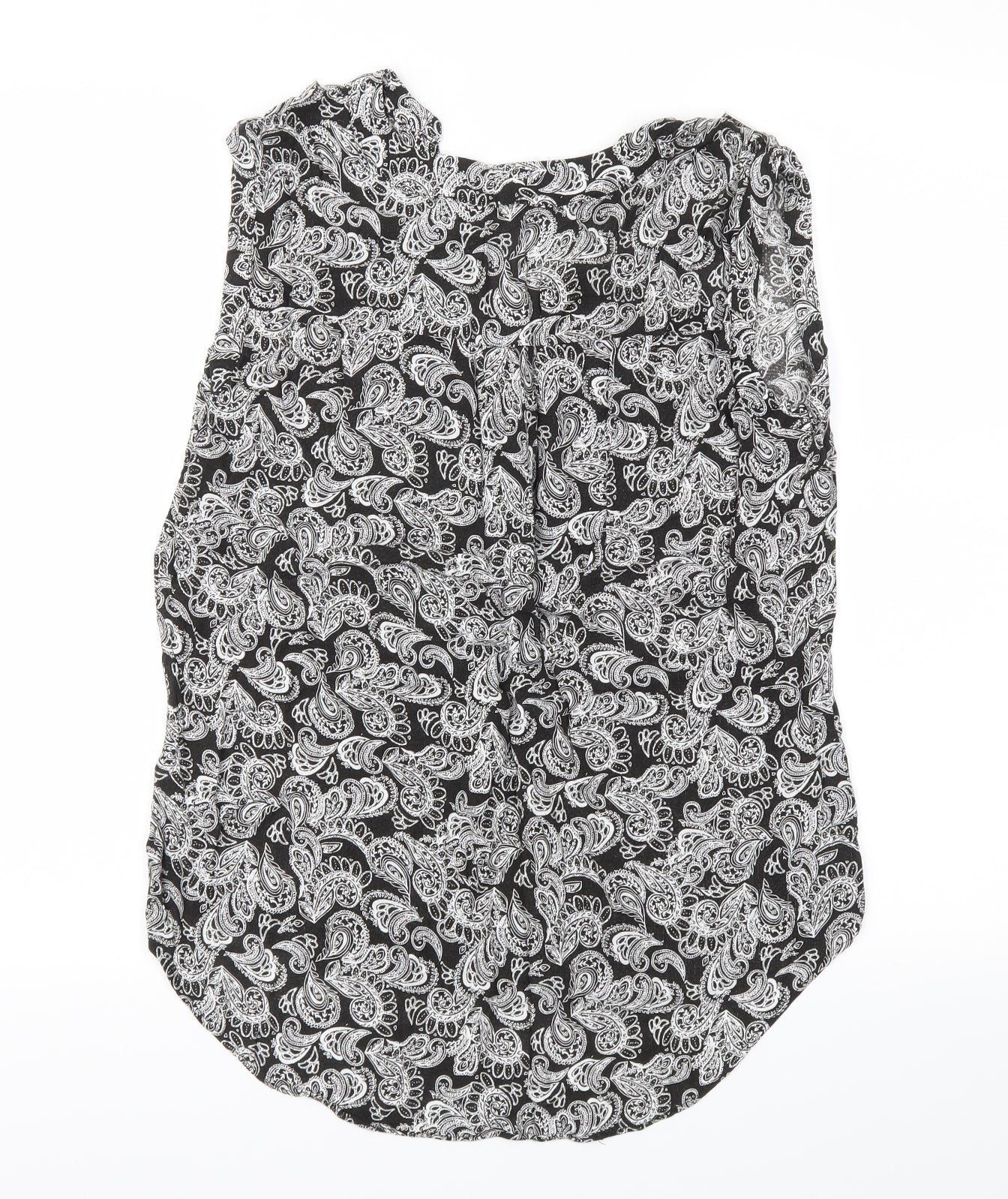 Primark Womens Black Geometric  Basic Blouse Size 14