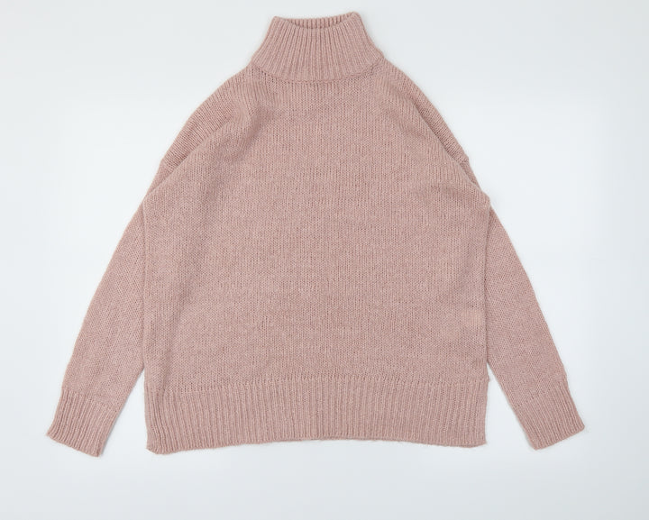 New Look Womens Pink   Henley Jumper Size S