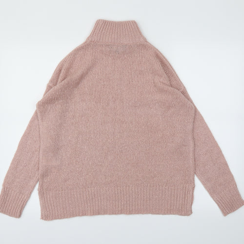 New Look Womens Pink   Henley Jumper Size S