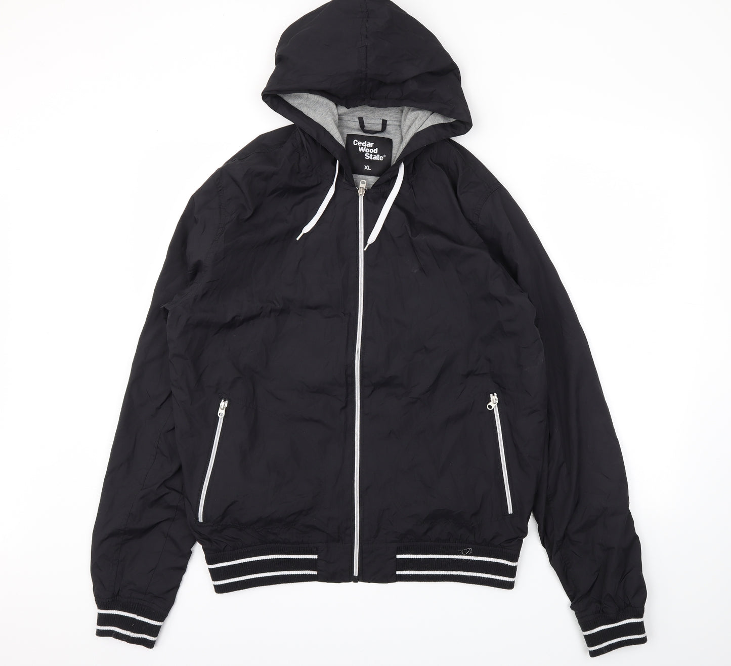 Cedar Wood State Mens Black   Jacket Coat Size XL