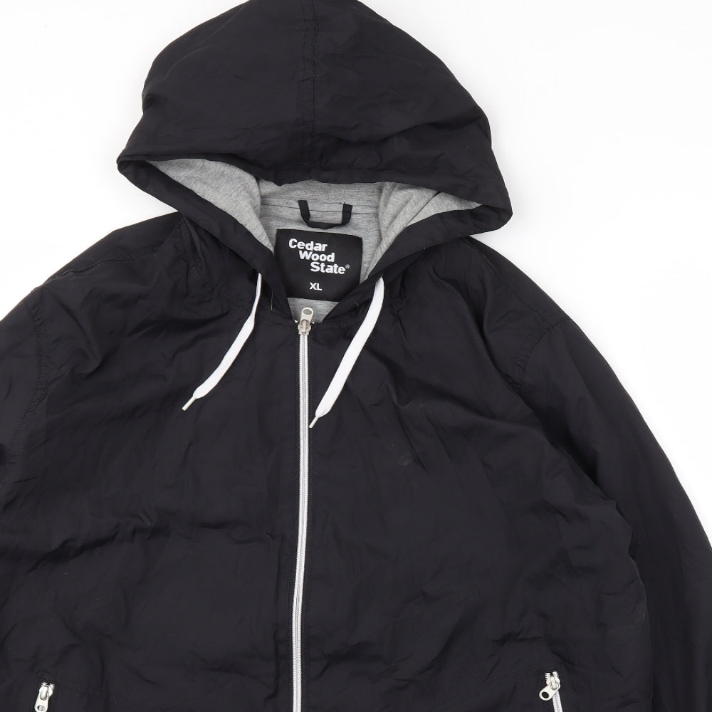 Cedar Wood State Mens Black   Jacket Coat Size XL