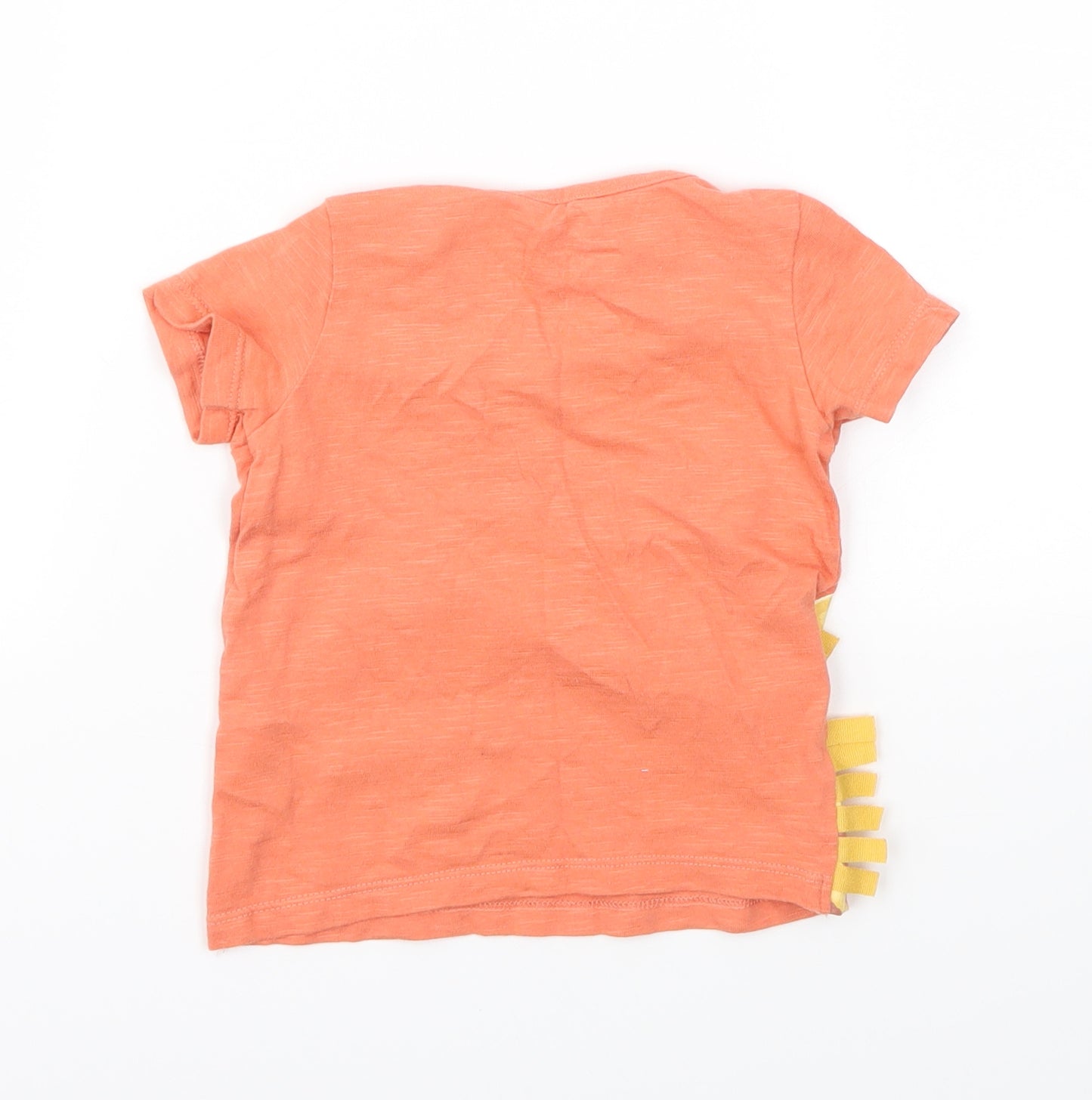 F&F Boys Orange Animal Print  Basic T-Shirt Size 6-9 Months