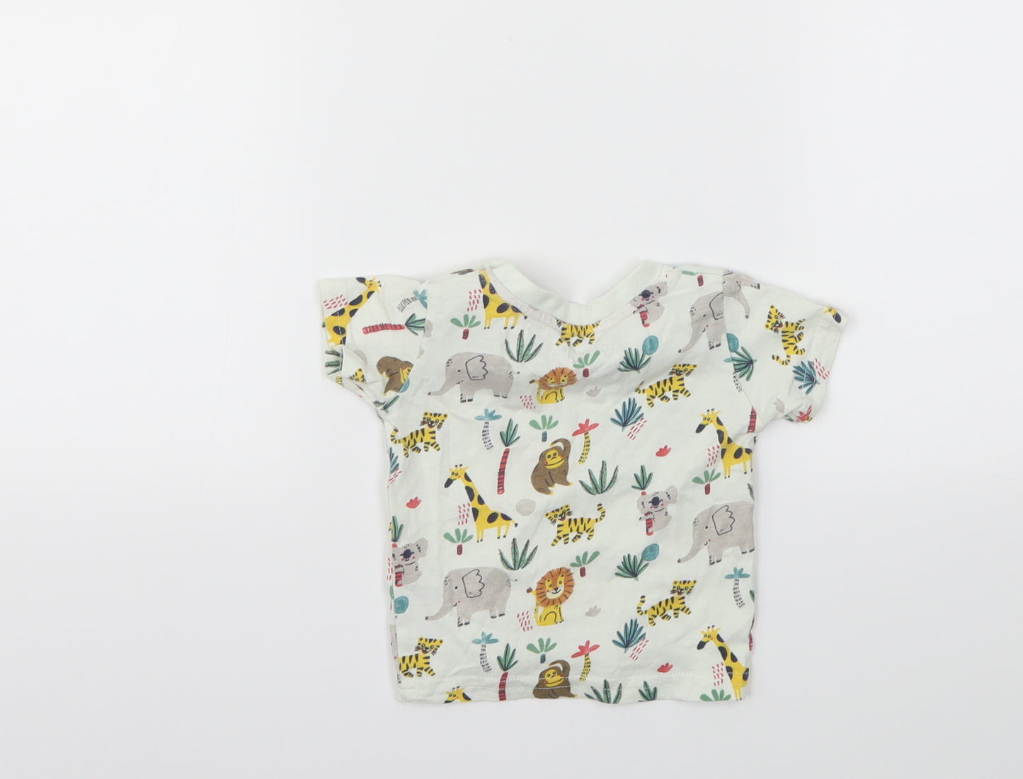 Primark Boys Multicoloured Animal Print  Basic T-Shirt Size 3-6 Months