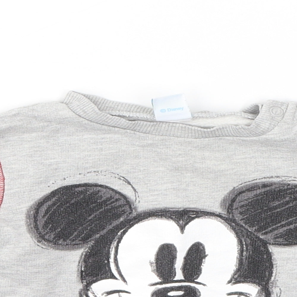 Disney  Grey Animal Print  Pullover Jumper Size 9-12 Months