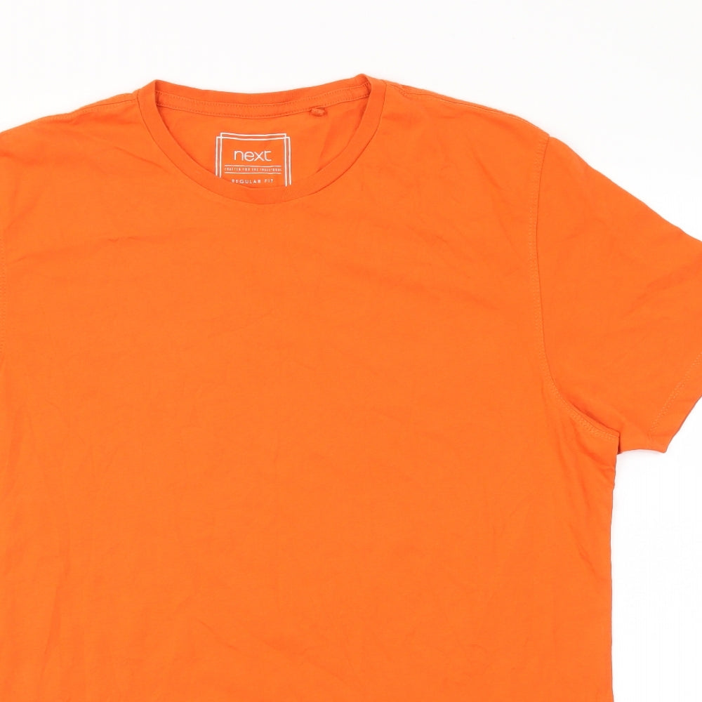 NEXT  Mens Orange    T-Shirt Size L
