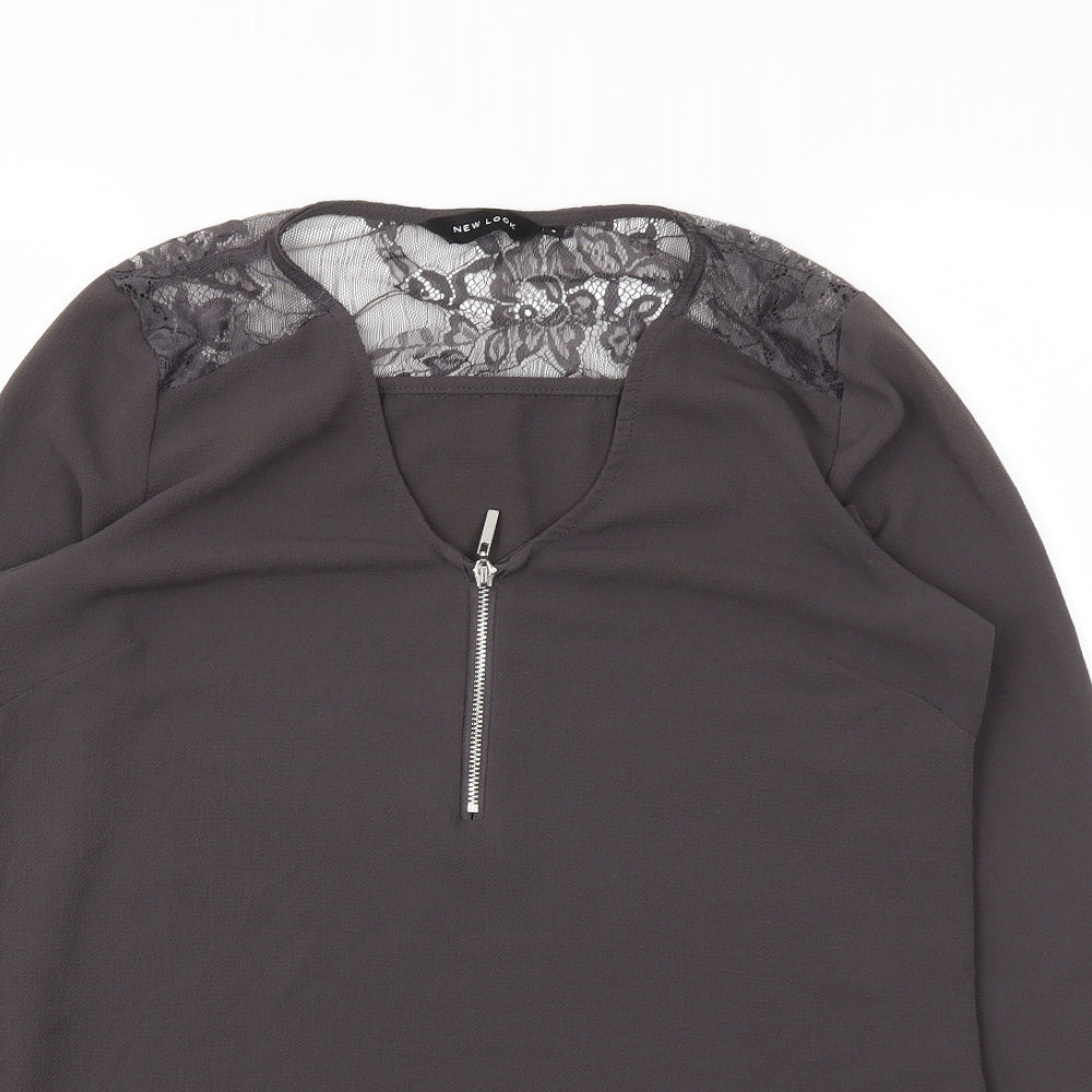 New Look Womens Grey   Basic T-Shirt Size 8