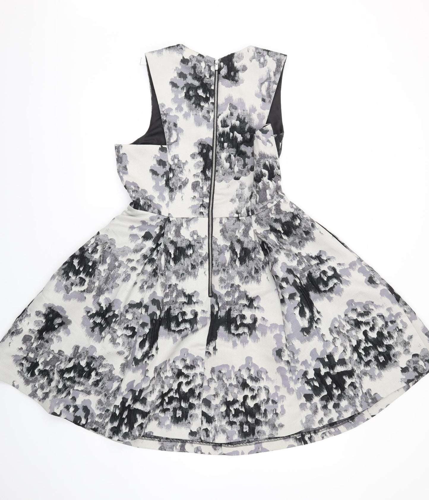 H&M Womens Black Colourblock  Fit & Flare  Size 12